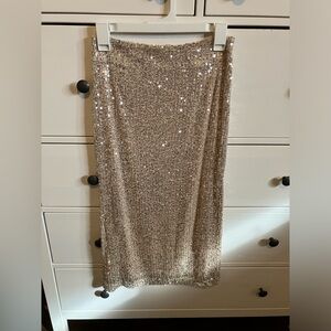 Sequins Skirt with Slit by PROMESA